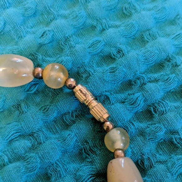 Boho Polished Agate Necklace 1970s - Picture 2 of 3